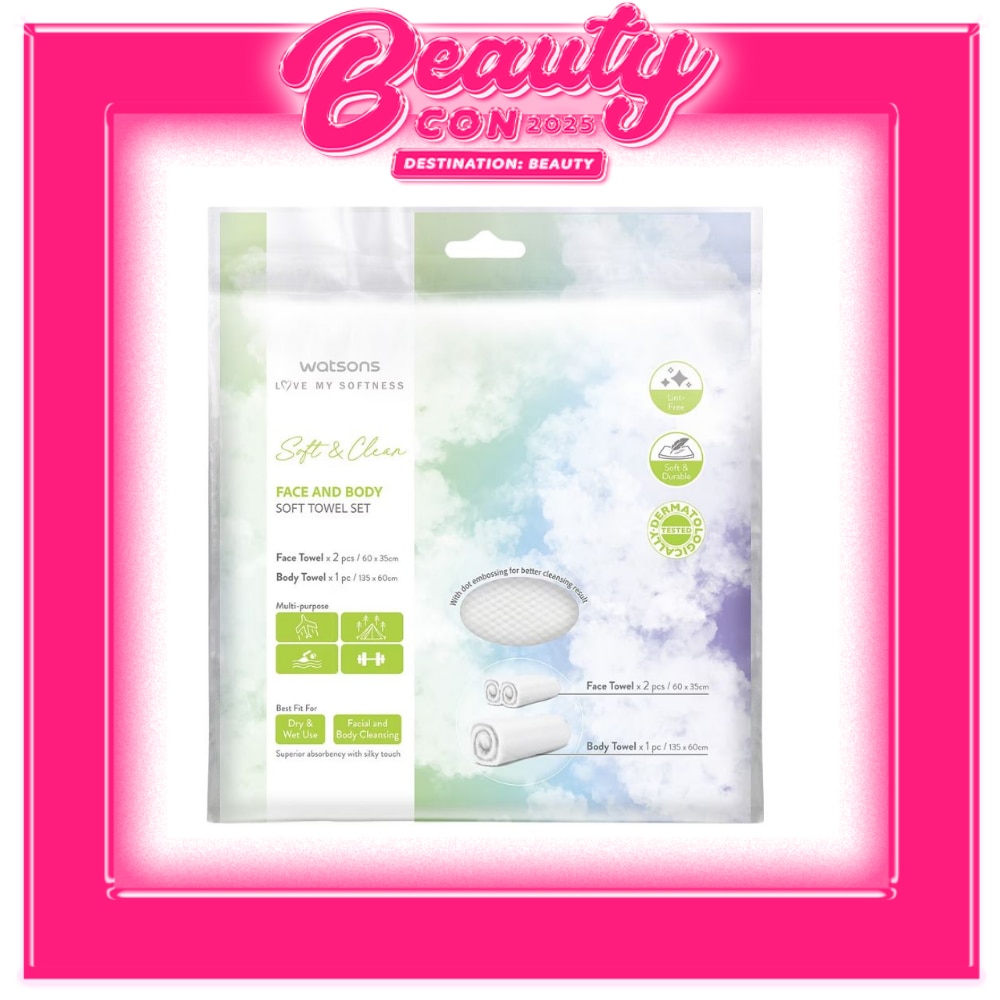 WATSONS Face And Body Soft Towel Set