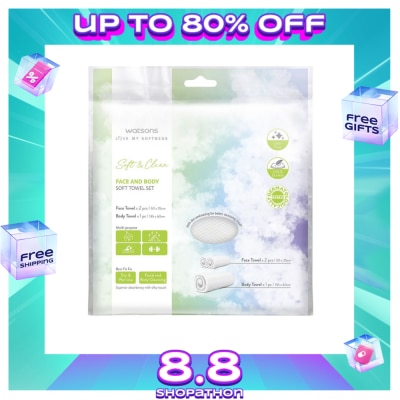 WATSONS WATSONS Face And Body Soft Towel Set