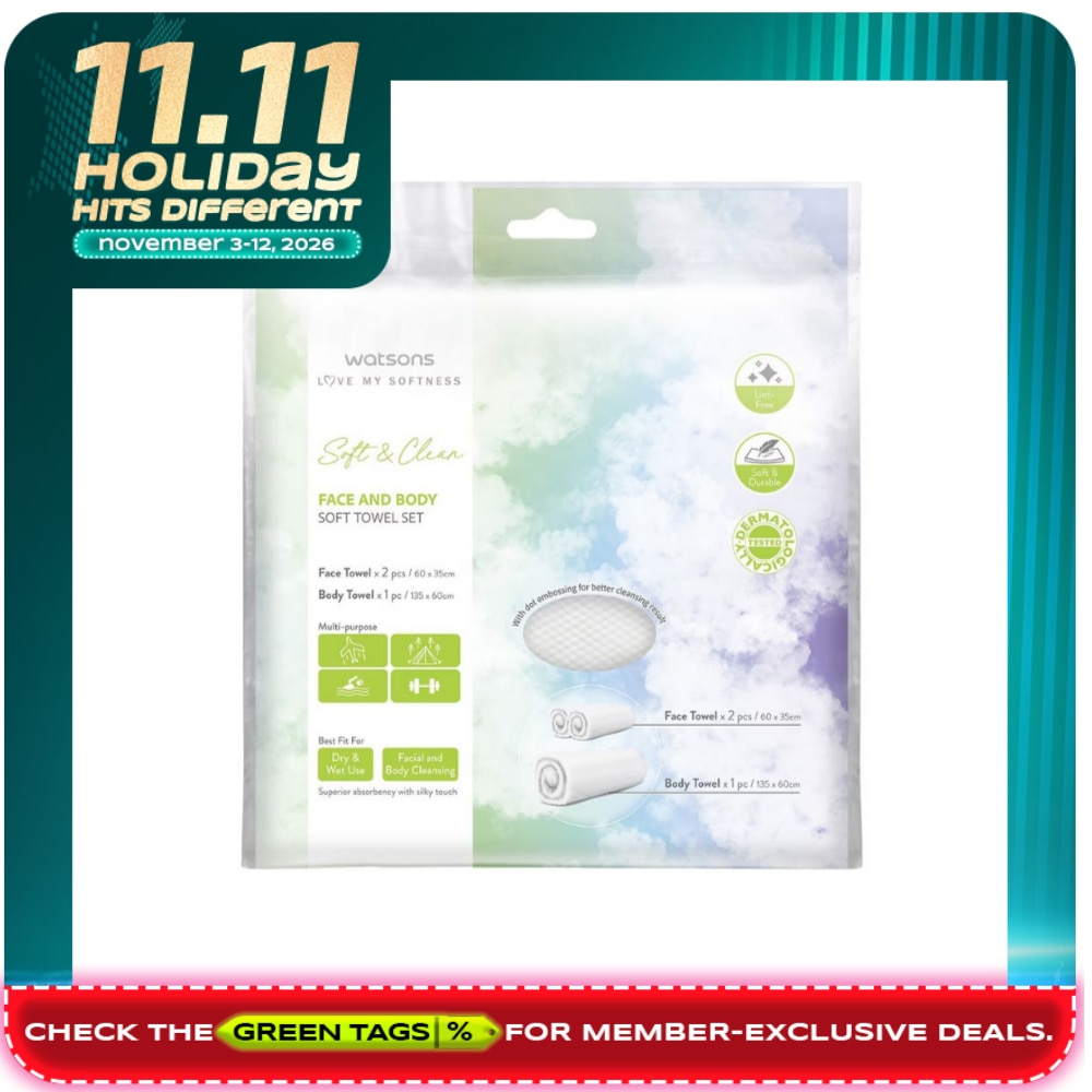 WATSONS Face And Body Soft Towel Set image