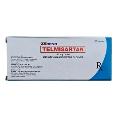 ASCEND ASCEND (ALKEM LABS) TELMISARTAN 40mg Film-Coated Tablet Sold Per Piece [PRESCRIPTION REQUIRED]