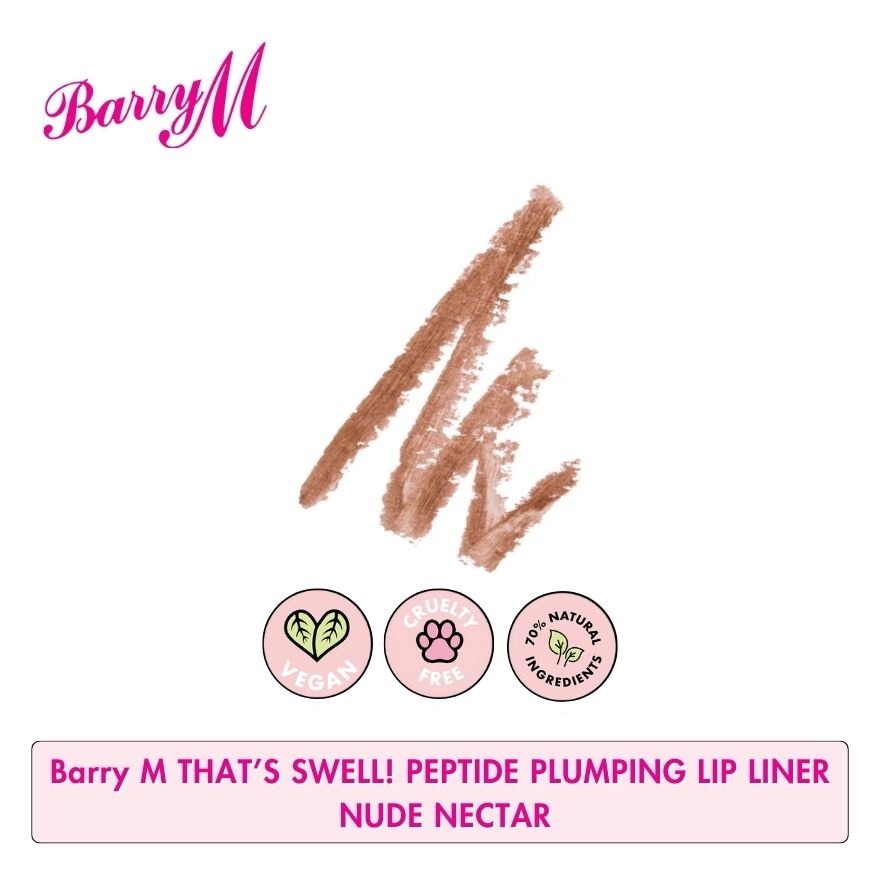 BARRY M Thats Swell Peptide Plumping Lip Liner Nude Nectar