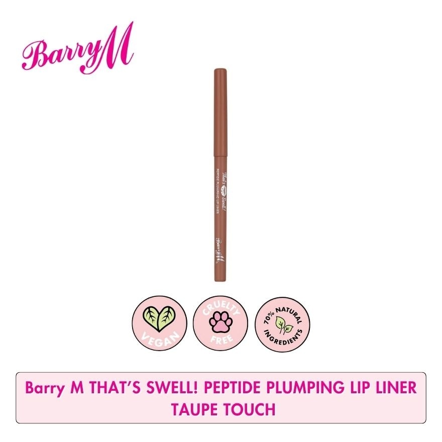 BARRY M Thats Swell Peptide Plumping Lip Liner Taupe Touch