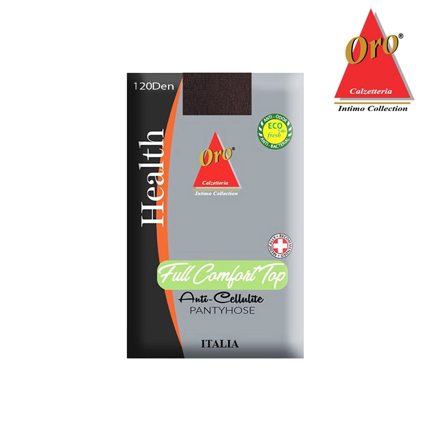 ORO Full Comfort Top Anti Cellulite Pantyhose Barely Black