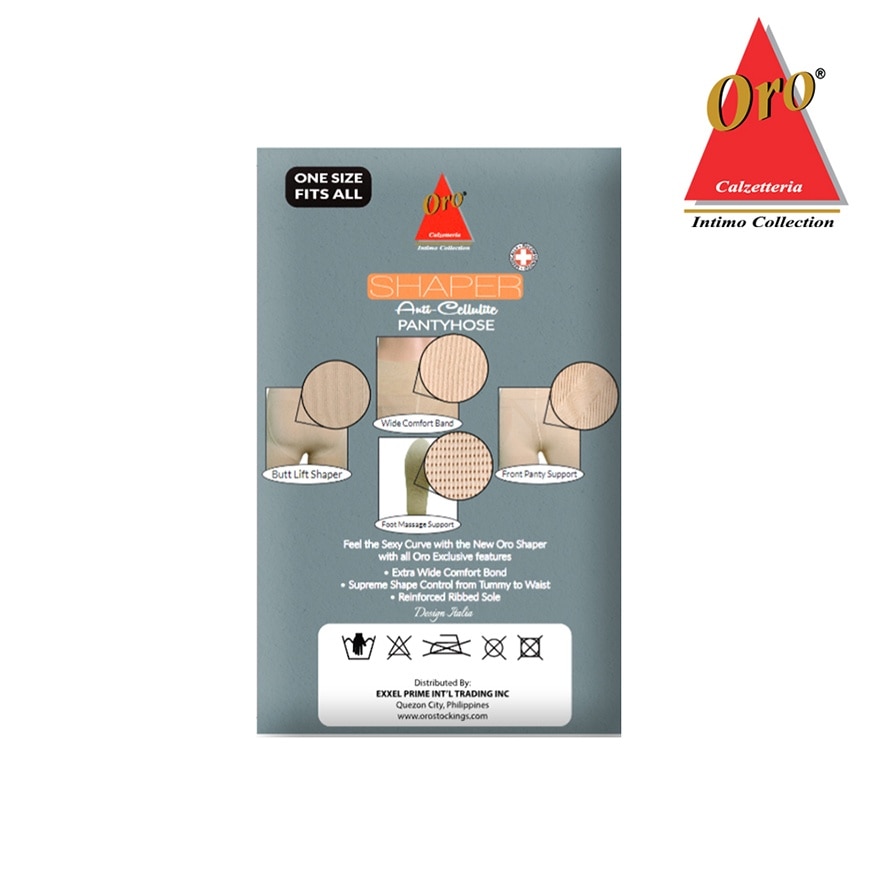 ORO Shaper Anti Cellulite Pantyhose White