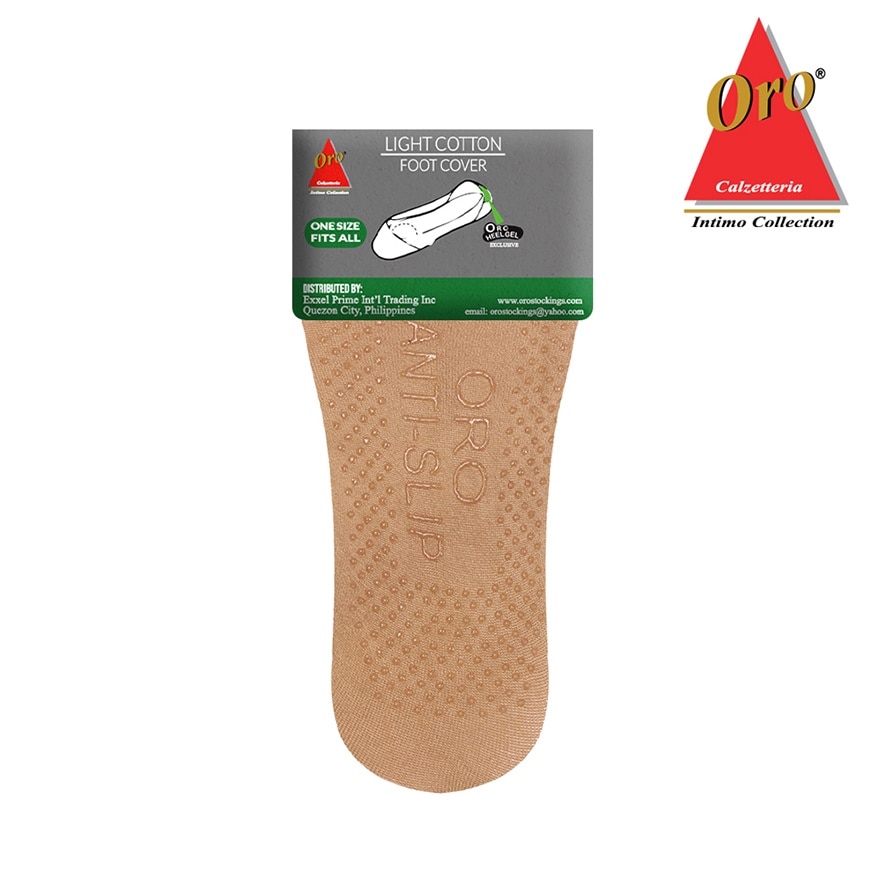 ORO 3 Pairs Light Cotton Foot Cover With Anti Slip