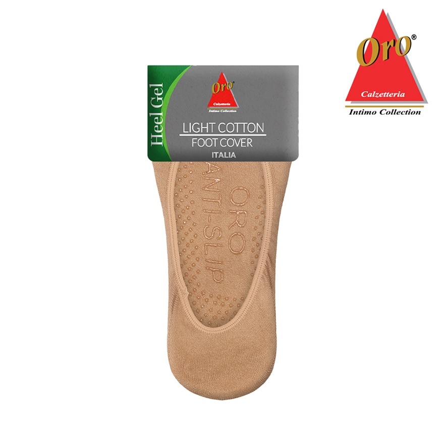ORO 3 Pairs Light Cotton Foot Cover With Anti Slip