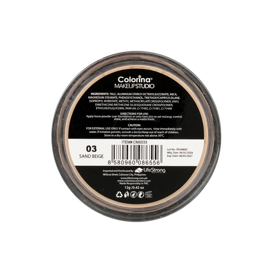 COLORINA Makeupstudio Loose Powder Mineral 03 Sand Beige