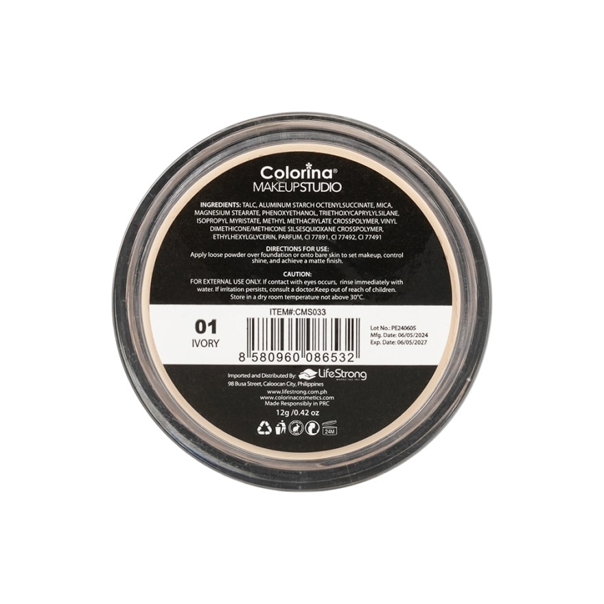 COLORINA Makeupstudio Loose Powder Mineral - 01 Ivory