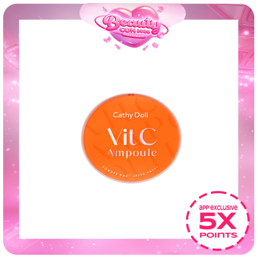 CATHY DOLL Vit C Ampoule Powder Pact SPF50 PA+++ 03 Medium Beige