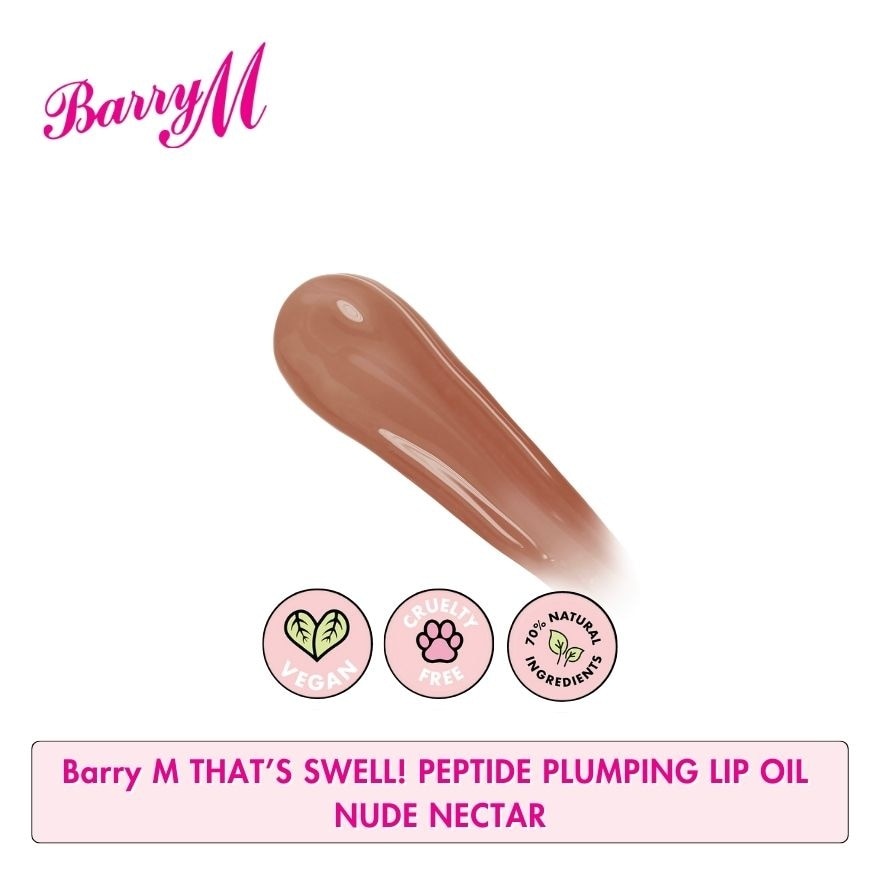 BARRY M Thats Swell Peptide Plumping Lip Oil Nude Nectar