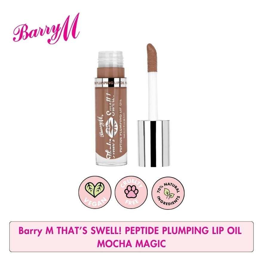 BARRY M Thats Swell Peptide Plumping Lip Oil Mocha Magic