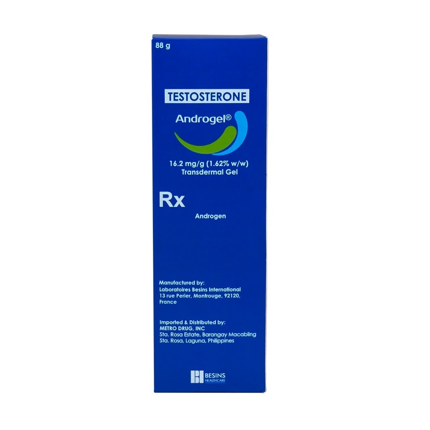 ANDROGEL 16.2 mg/g (1.62 % w/w) Transdermal Gel 88g [PRESCRIPTION REQUIRED]
