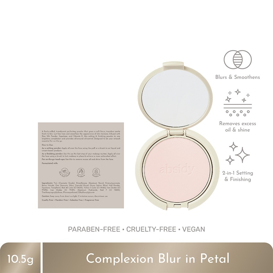 ABSIDY Complexion Blur Translucent Perfecting Powder Petal 10.5g