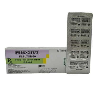 FEBUTOR FEBUTOR-80 Antigout Film Coated Tablet 80mg Sold Per Piece [PRESCRIPTION REQUIRED]