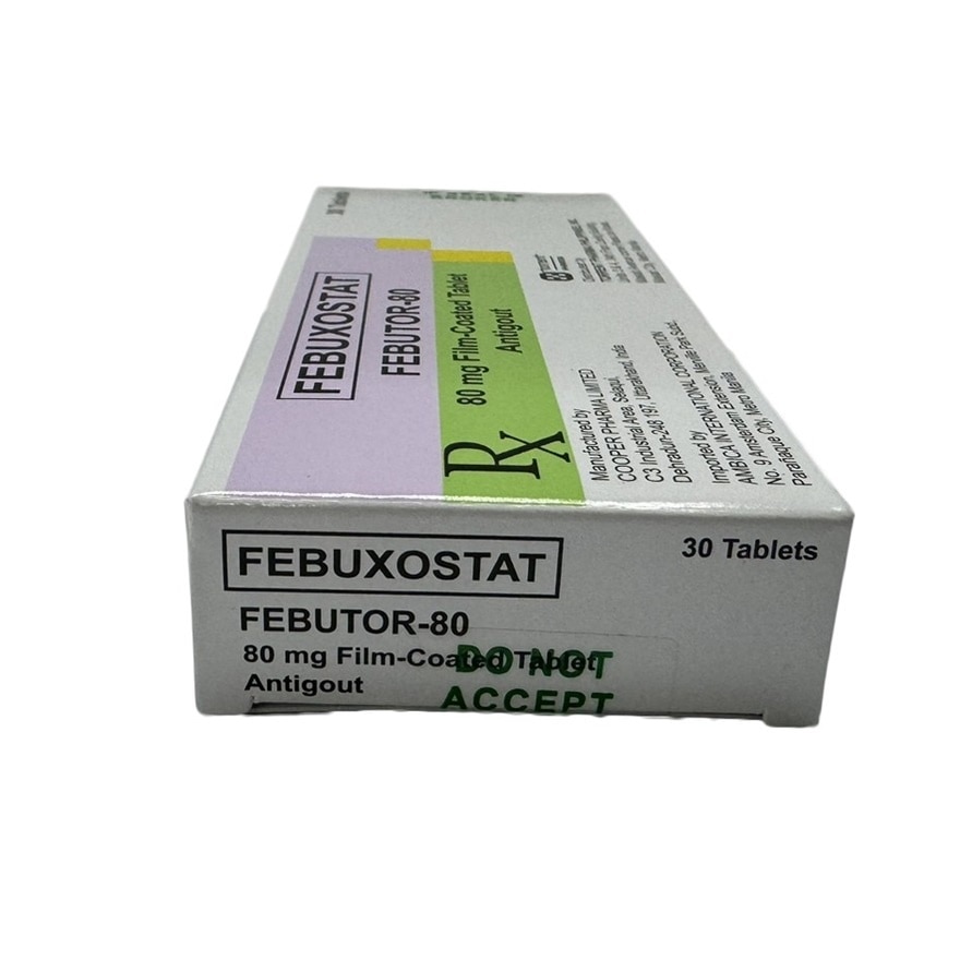 FEBUTOR-80 Antigout Film Coated Tablet 80mg Sold Per Piece [PRESCRIPTION REQUIRED]