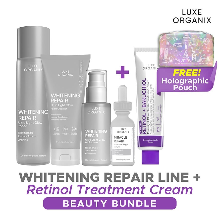 LUXE ORGANIX Whitening Repair Line + Retinol Treatment Cream Bundle