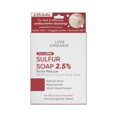 LUXE ORGANIX LUXE ORGANIX Dermapro Sulfur Soap 2.5% Acne Rescue 80g