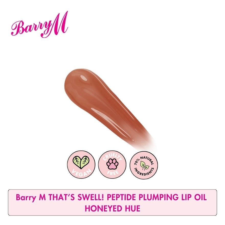 BARRY M Thats Swell Peptide Plumping Lip Oil Honeyed Hue