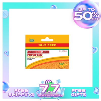 POTENCEE POTENCEE Ascorbic Acid Sugar Coated 18 + 2 Promo Pack