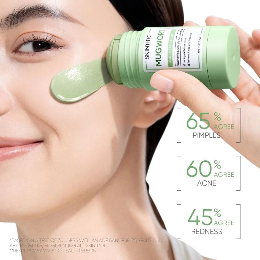 SKINTIFIC Mugwort Acne Clay Stick 40g