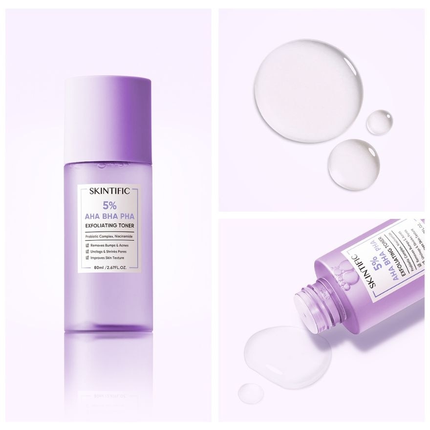 SKINTIFIC 5 Percent AHA BHA PHA Toner 80ml