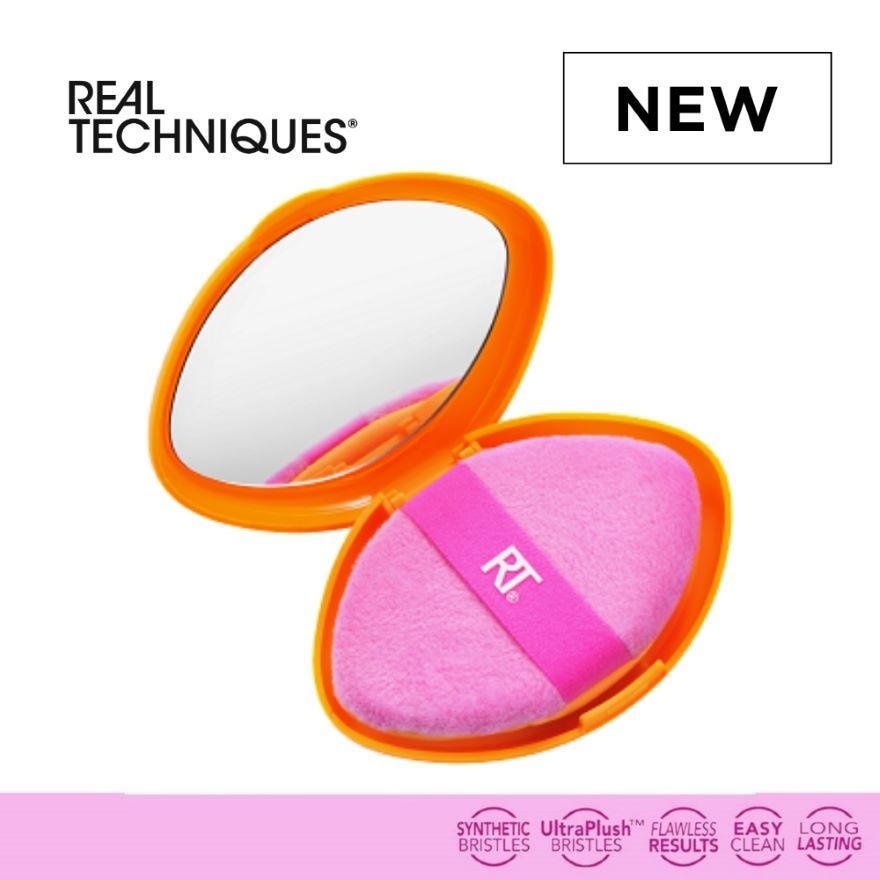 REAL TECHNIQUES Miracle 2-IN-1 Powder Puff + Travel Case