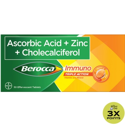 BEROCCA BEROCCA Immuno Triple Action Effervescent Tablet 30s