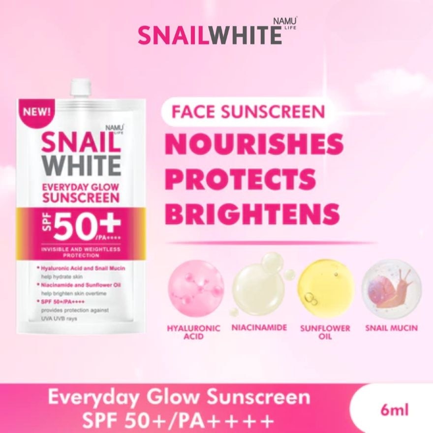 SNAILWHITE Everyday Glow Sunscreen SPF 50+/PA++++ 6ml