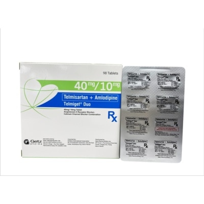TELMIGET TELMIGET Telmisartan + Amlodipine Duo 40mg/10mg Sold Per Piece [PRESCRIPTION REQUIRED]