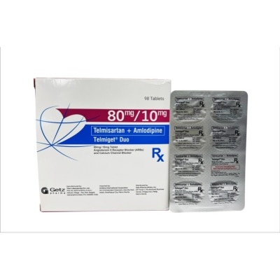 TELMIGET TELMIGET Telmisartan + Amlodipine Duo 80mg/10mg Sold Per Piece [PRESCRIPTION REQUIRED]