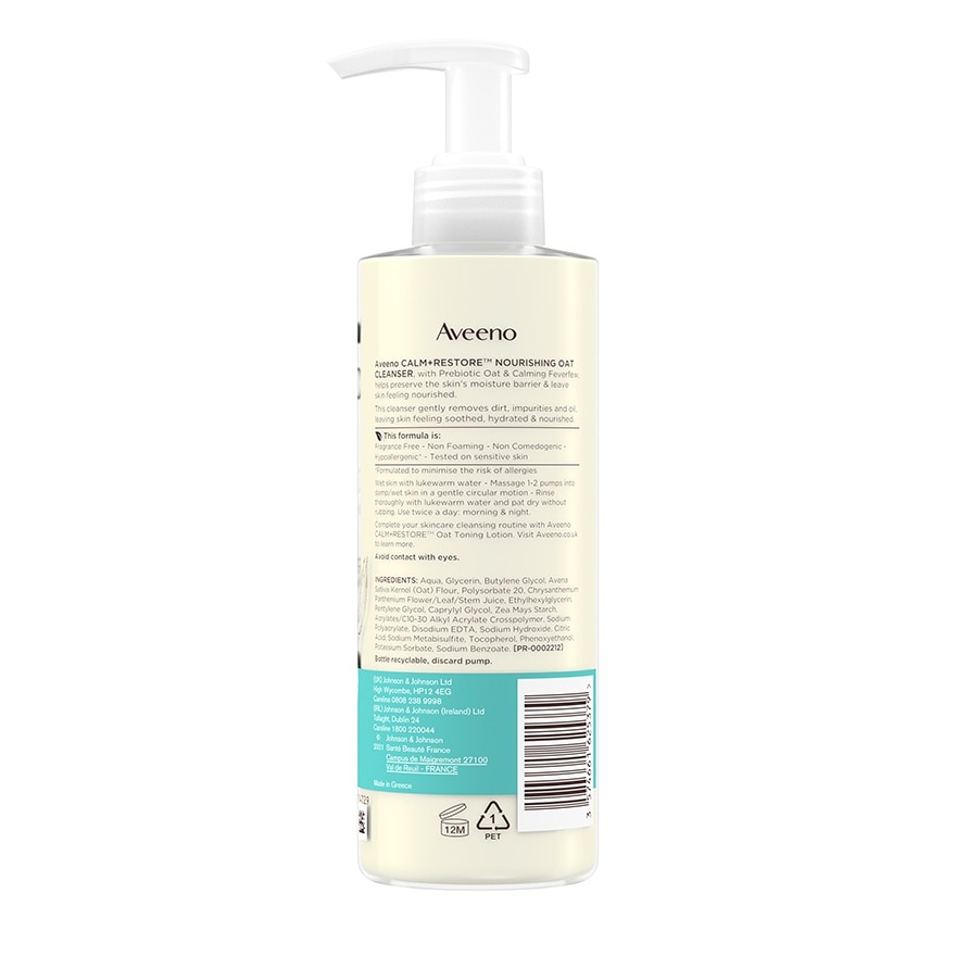 AVEENO Face Calm + Restore Oat Gel Cleanser 200ml