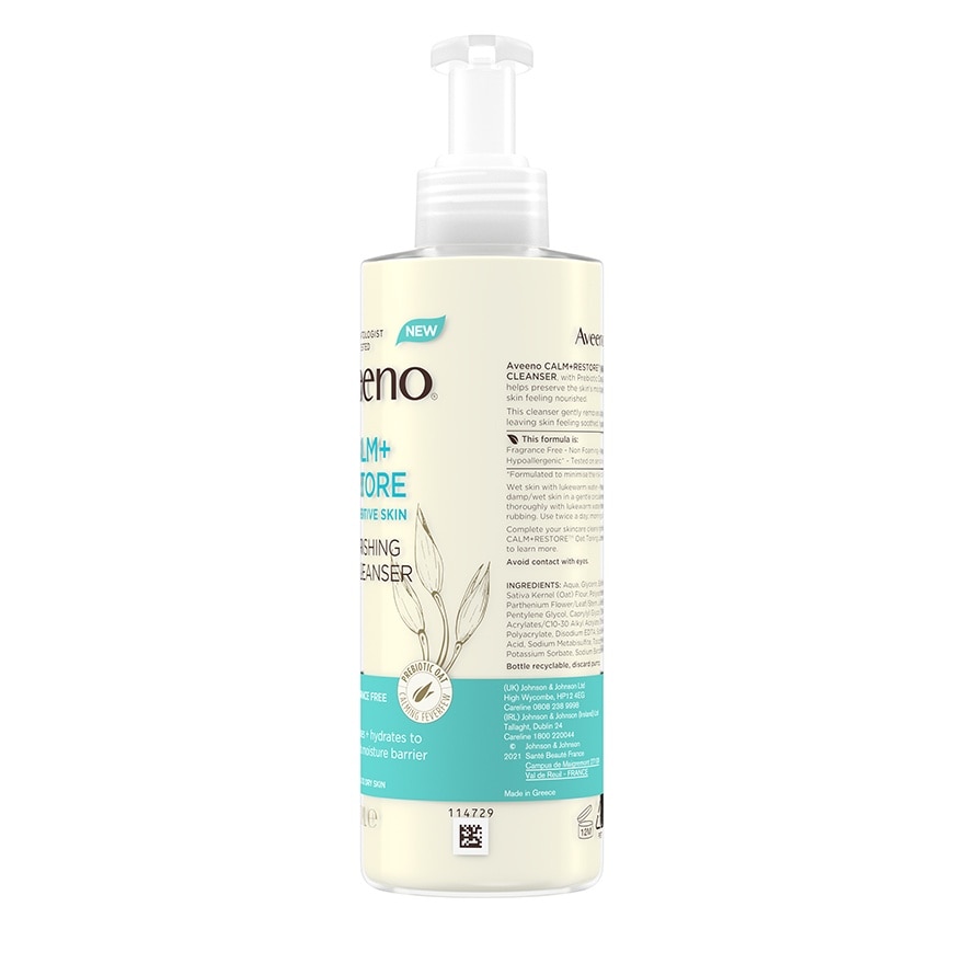 AVEENO Face Calm + Restore Oat Gel Cleanser 200ml
