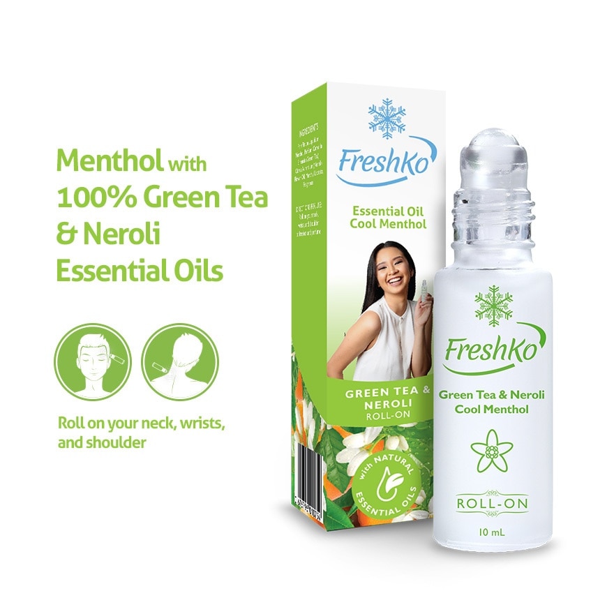 FRESHKO Aromatherapy Liniment Roll-on Green Tea & Neroli 10ml