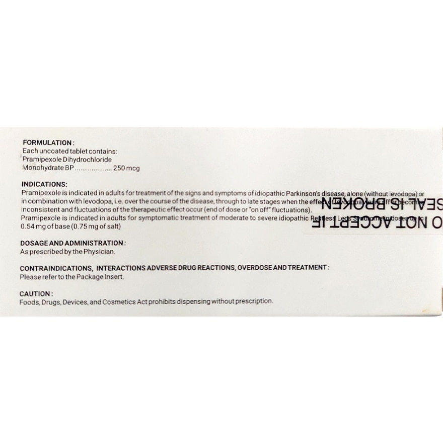 PRIDEL 250mcg Film Coated Tablet [PRESCRIPTION REQUIRED]