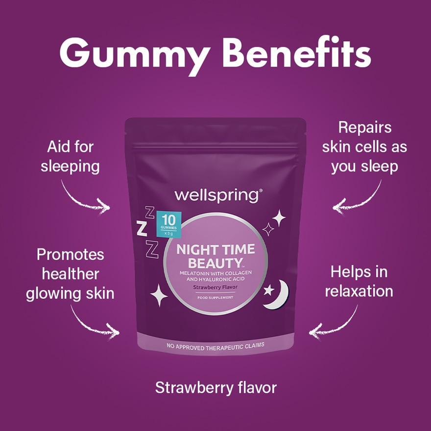 WELLSPRING Nighttime Beauty Gummies 10s