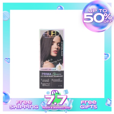 HUED HUED Prima Classic Permanent Hair Color Upgraded Formula 22 Natural Black