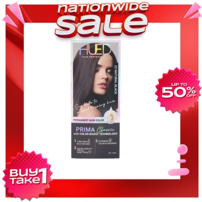 HUED HUED Prima Classic Permanent Hair Color Upgraded Formula 22 Natural Black