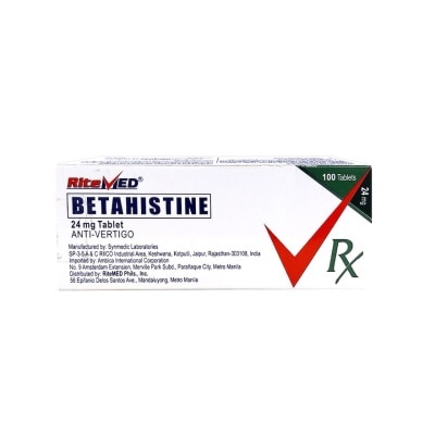 RITEMED - RITEMED Betahistine 24mg Tablet Sold Per Piece [PRESCRIPTION REQUIRED]
