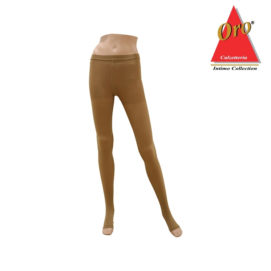 ORO Therapeutic Compression Stockings - Open Toe Pantyhose 15-20 MMHG Extra Large Skintone
