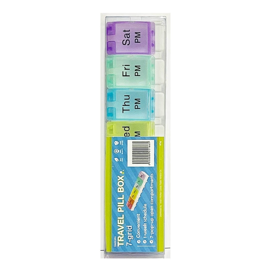 MEDAIDE Travel Pill Box - 7 grid