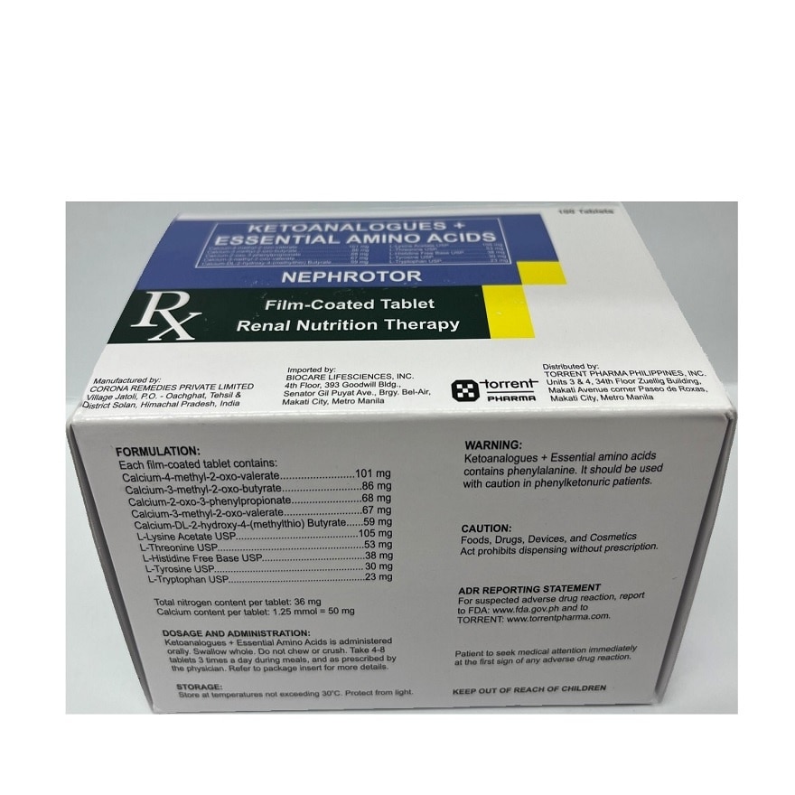 NEPHROTOR Film Coated Tablet Sold Per Piece [PRESCRIPTION REQUIRED]