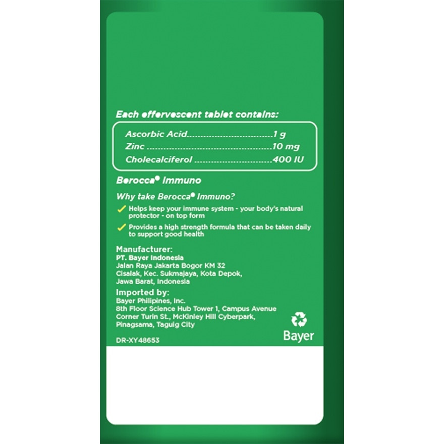 BEROCCA Immuno Triple Action 24 Effervescent Tablets