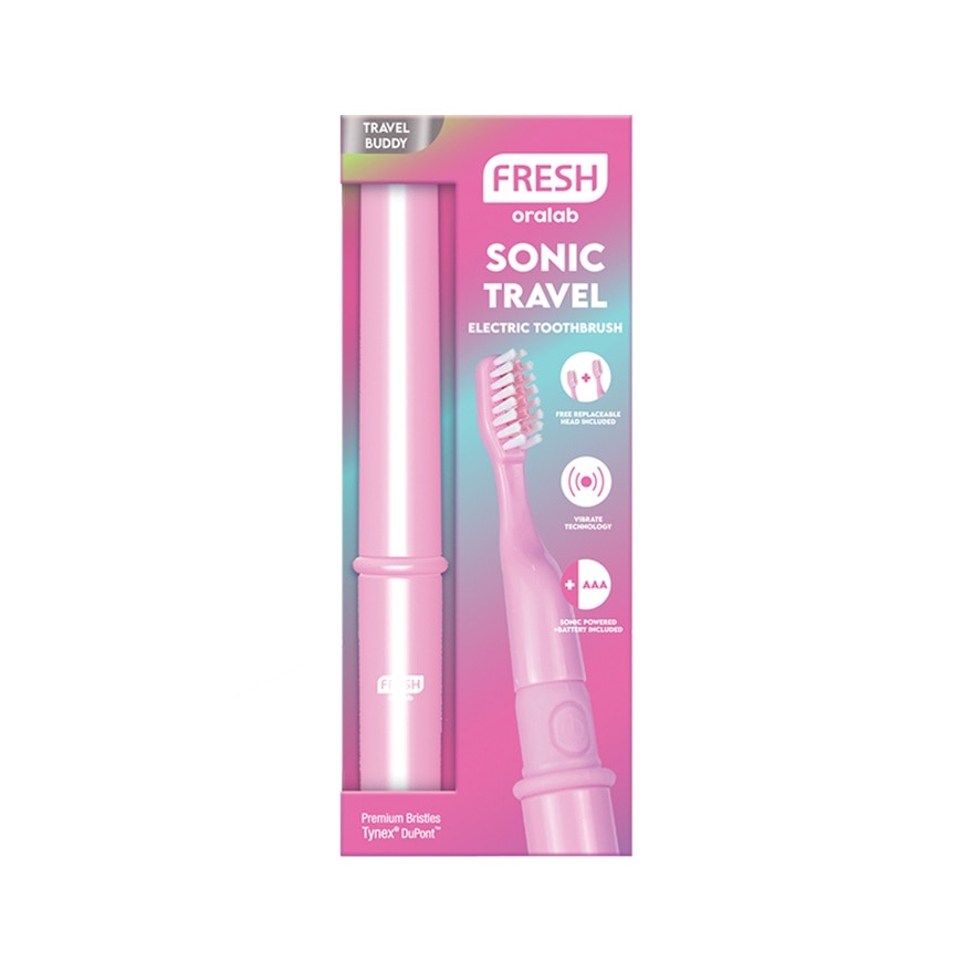 FRESH Oralab Sonic Travel Electric Toothbrush Pink