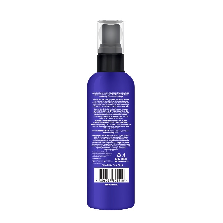 FRESH Hairlab Hya + Keratin Super Volume Texturizing Hair Sea Salt Spray 80mL