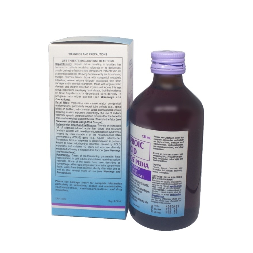 VALPROS-PEDIA Syrup 120ml 1 Bottle [PRESCRIPTION REQUIRED]