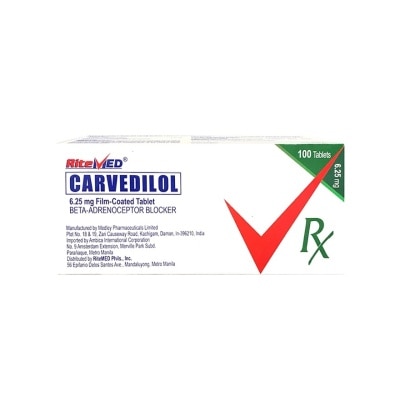 RITEMED, RITEMED CARVEDILOL 6.25mg Tablet Sold Per Piece [PRESCRIPTION ...