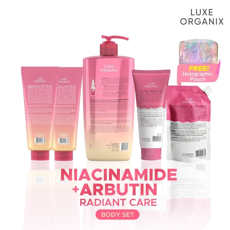 LUXE ORGANIX Alpha Arbutin Radiance Body Care Set