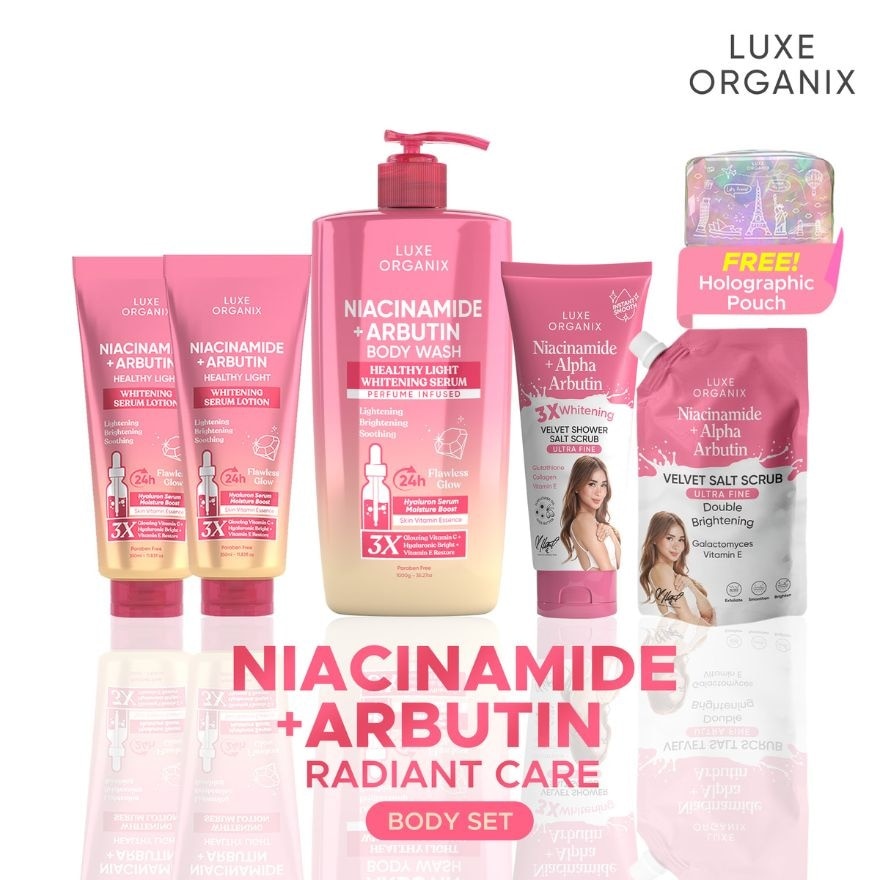 LUXE ORGANIX Alpha Arbutin Radiance Body Care Set