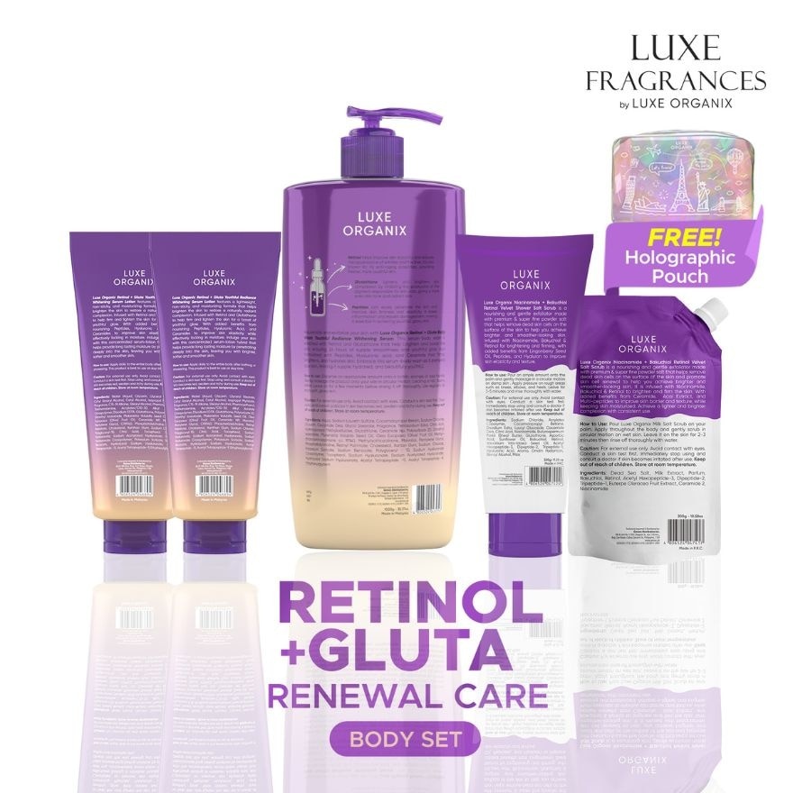 LUXE ORGANIX Retinol Renewal Body Care Set