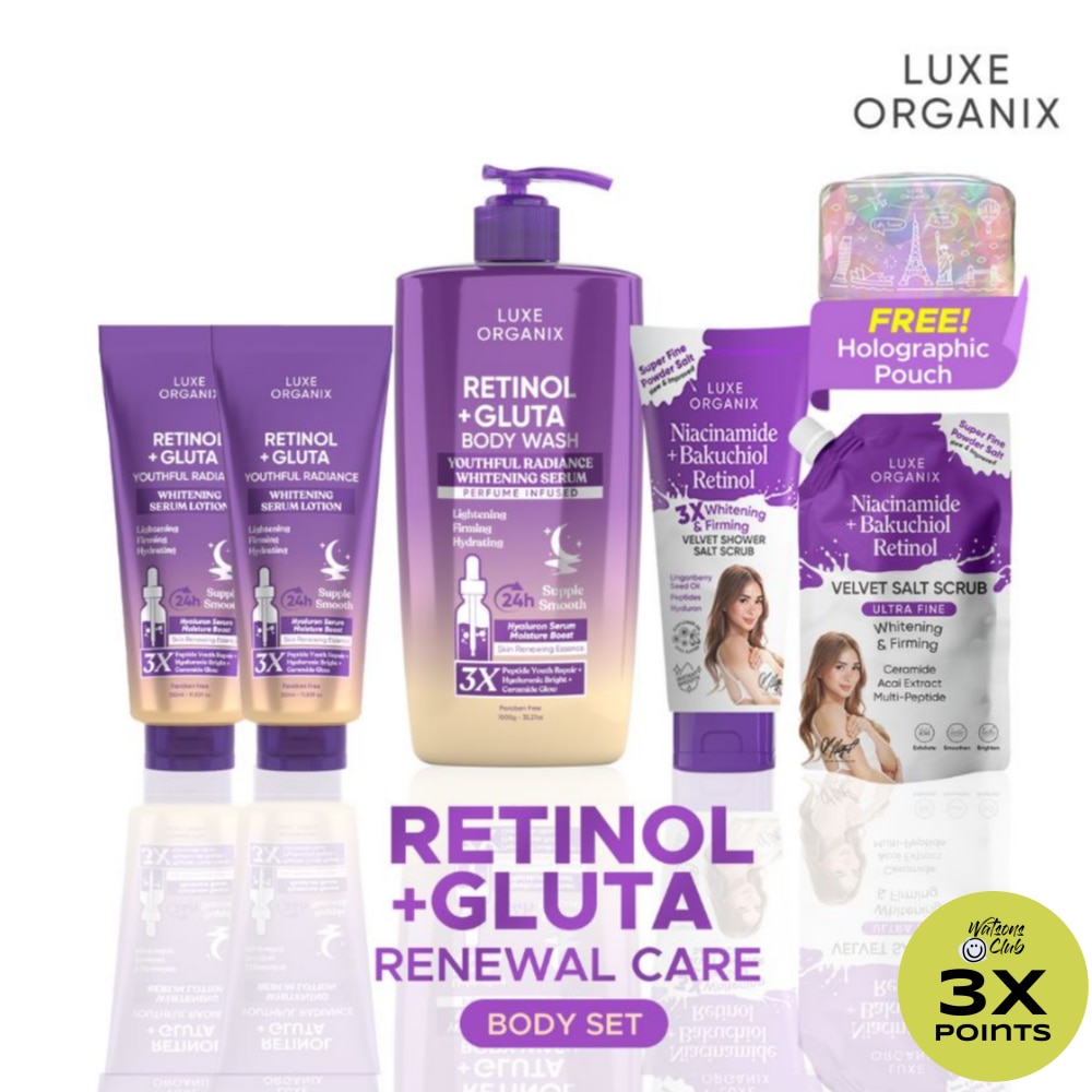 LUXE ORGANIX Retinol Renewal Body Care Set
